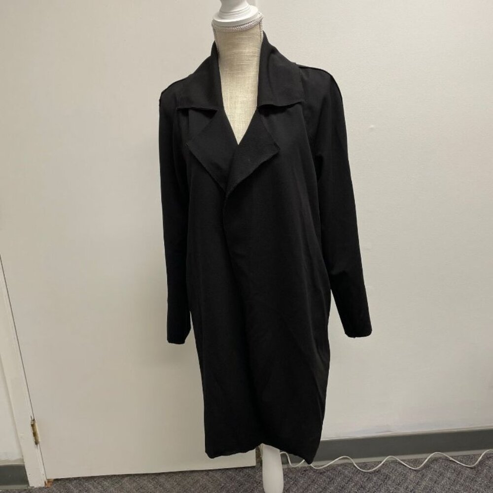 Glam Women's Open-Front Lightweight Coat - Black - Size S - EUC